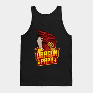 Awesome Dragon Papa Fearsome Dragon Fantasy Dad Tank Top